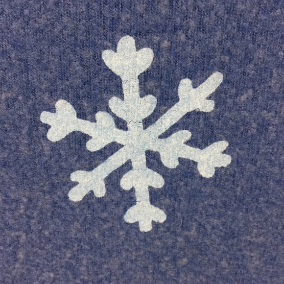 Wildfox Blue Snowflake Print Baggy Beach Jumper - Picture 4 of 5